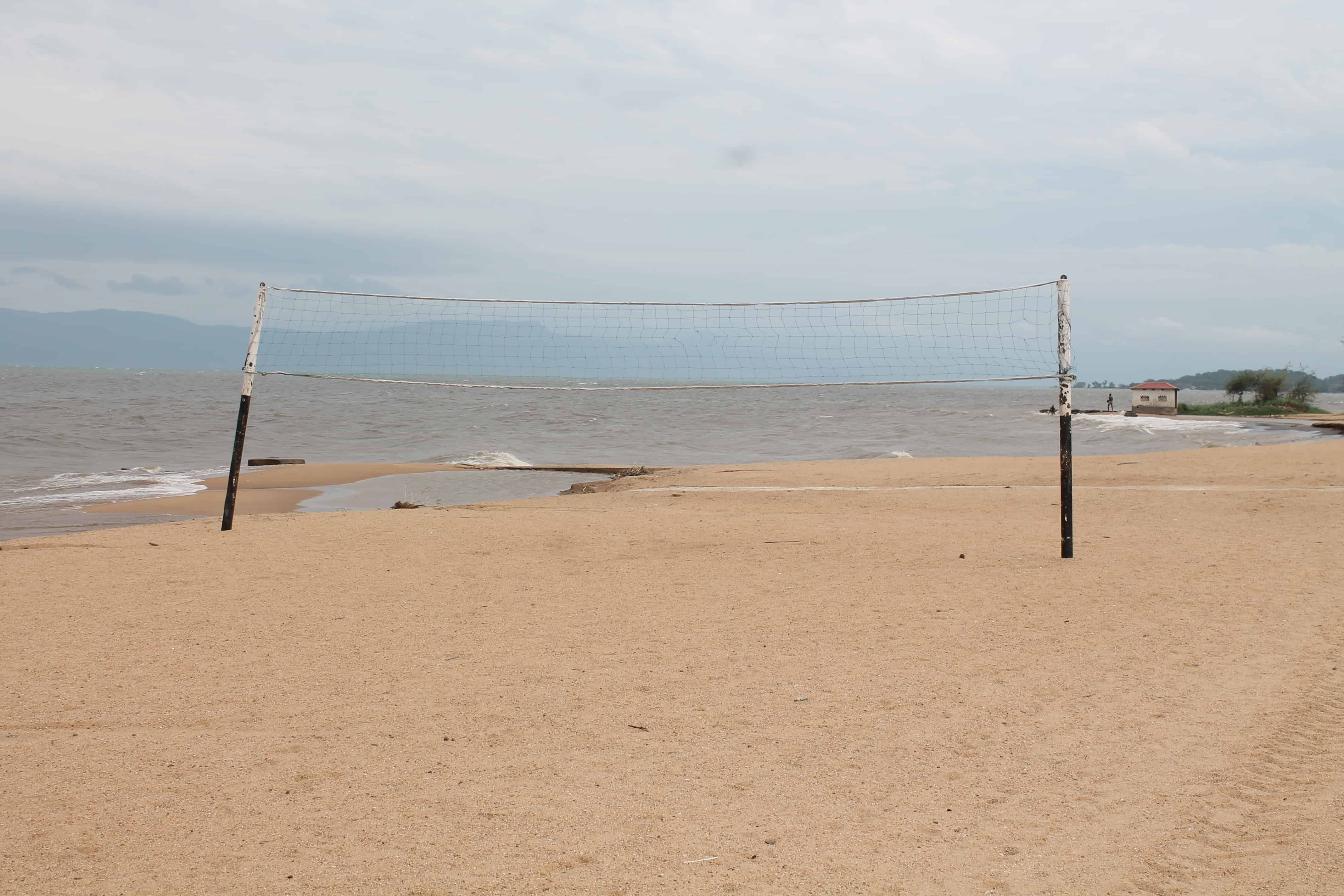 Volleyball field on the beach