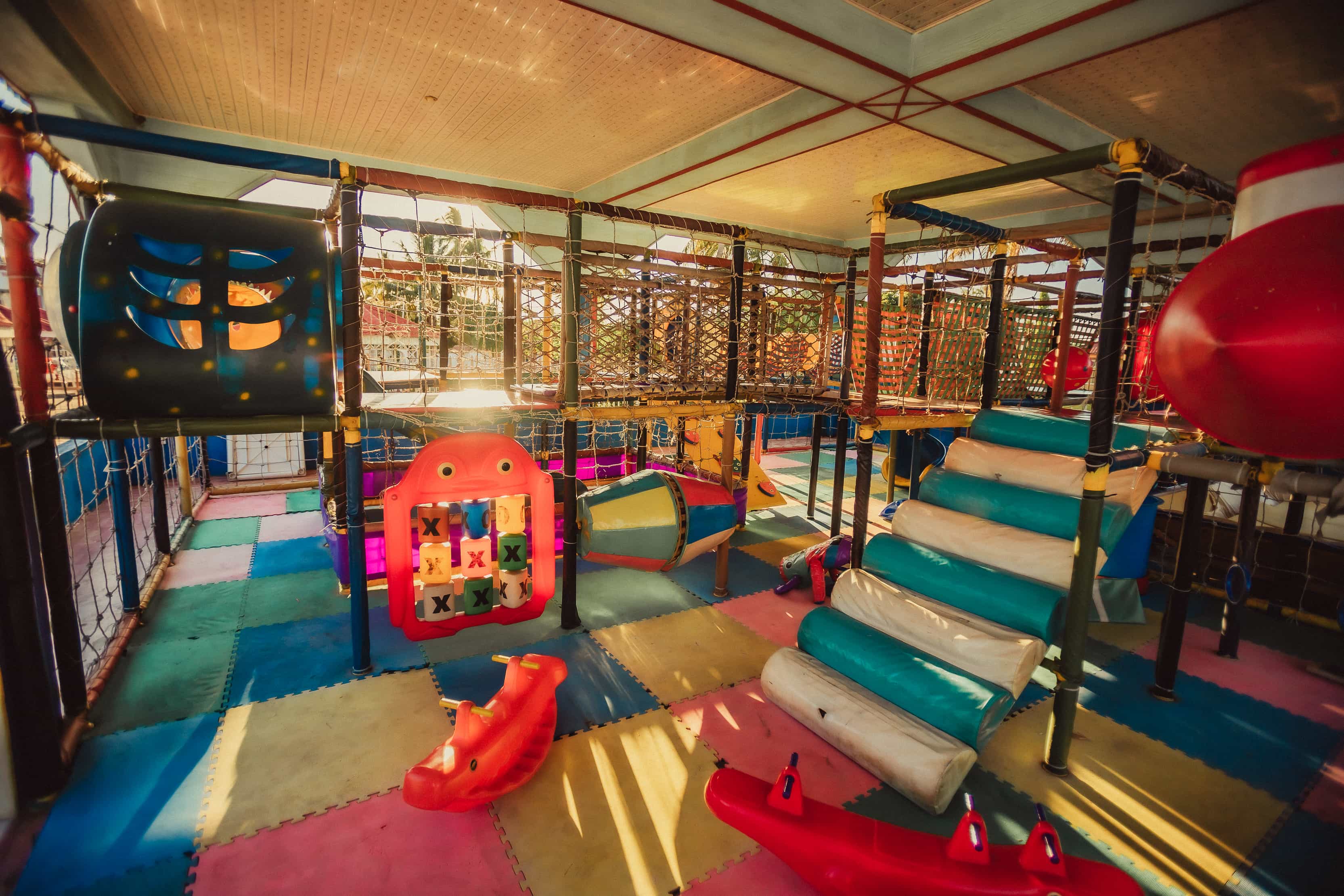 inside of kids jungle gym