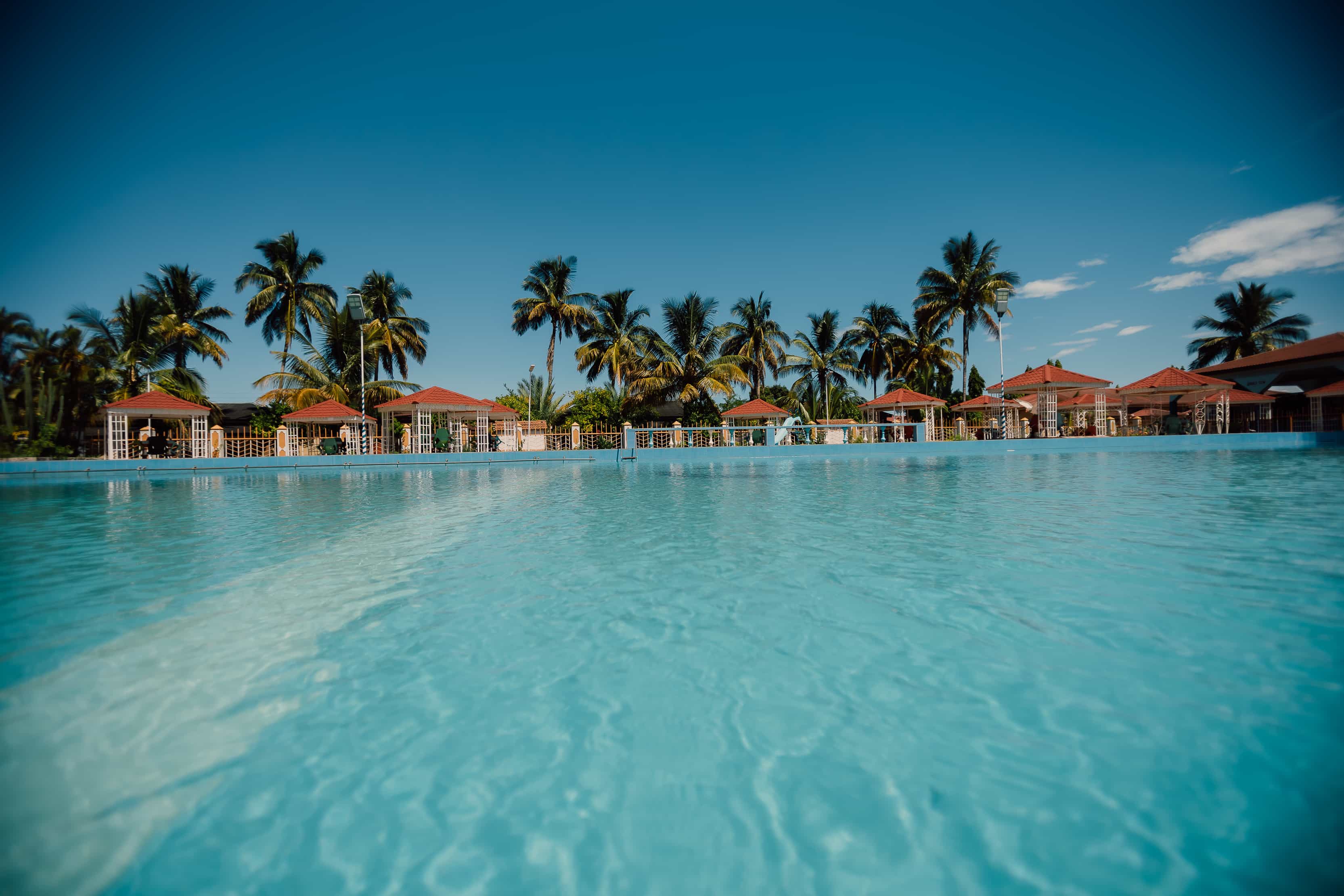 Close up of swimming pool