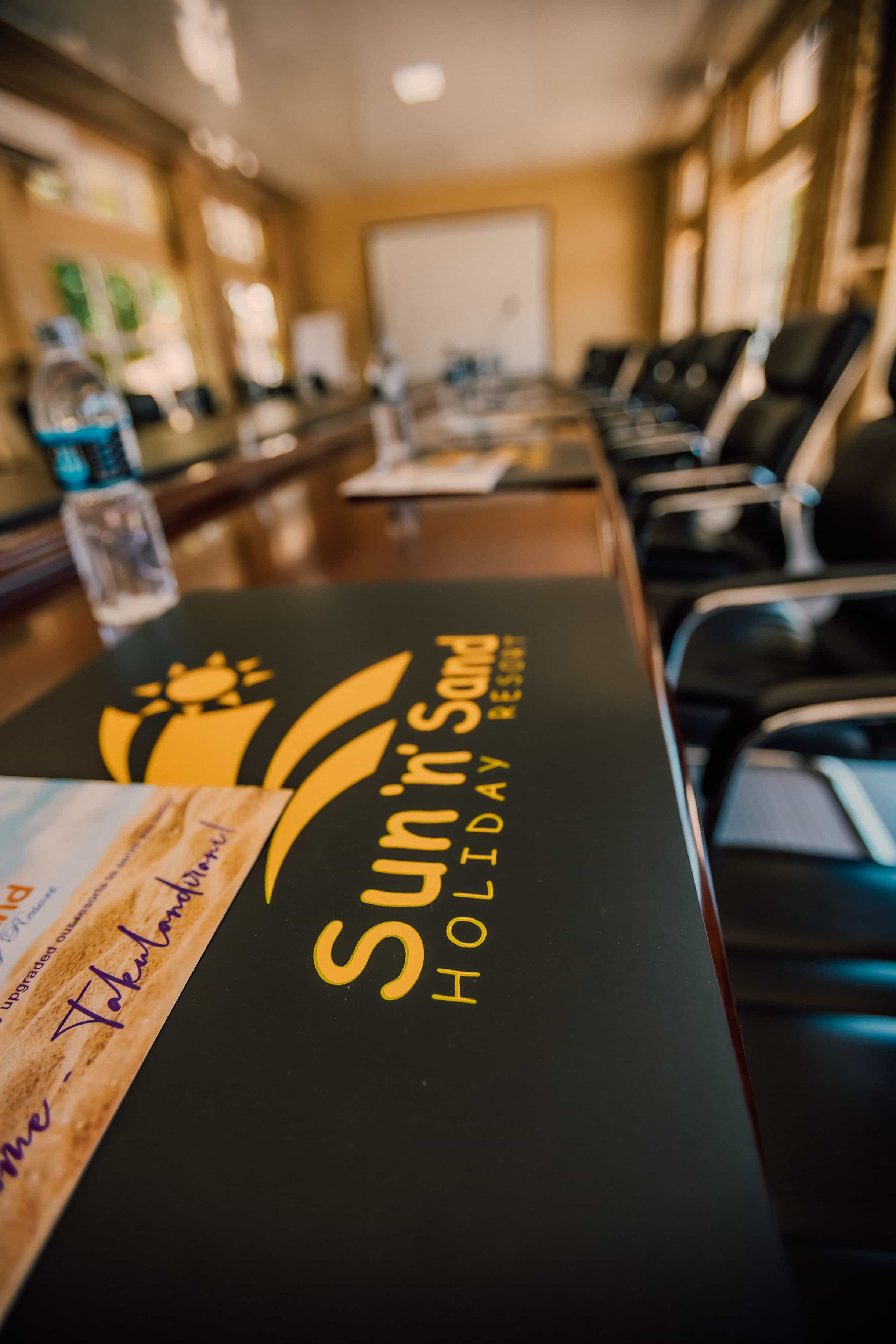 Close up of table mat in mtonda conference hall