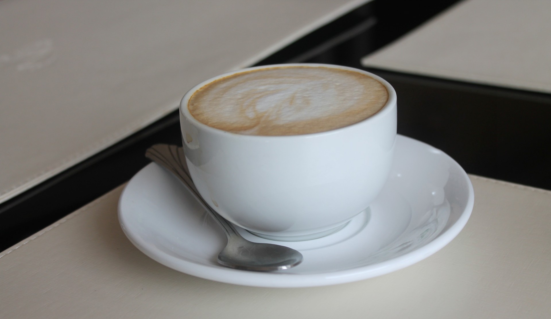 close up cup of macchiato