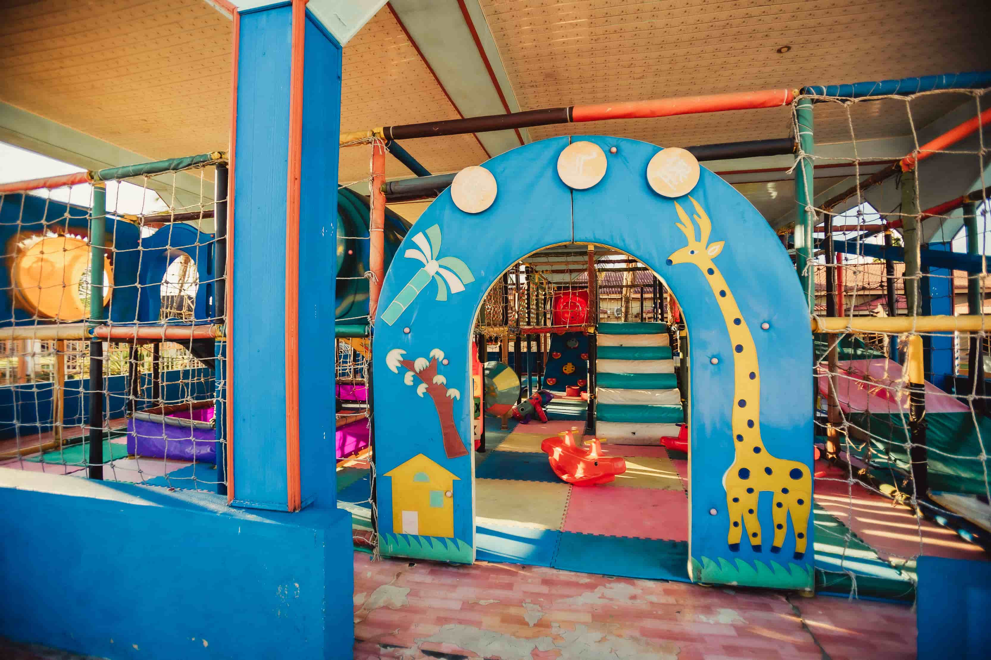 Entrance to jungle gym